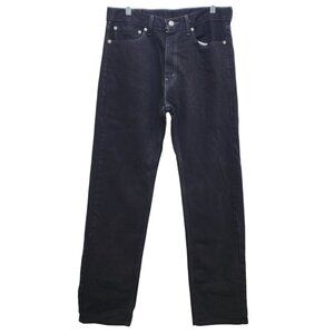 Levis 505 Mens Straight Leg Jeans W34 L34 Black Denim